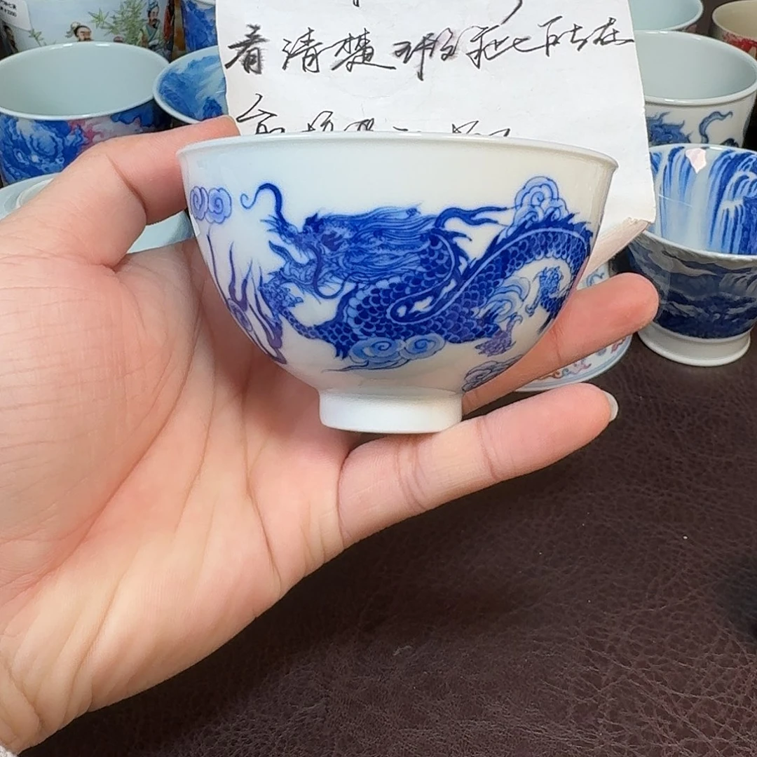 现代景德镇陶瓷盖碗