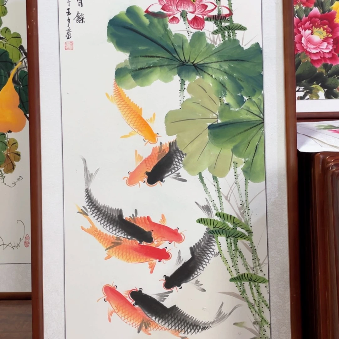 国画带框尺寸63*123厘米