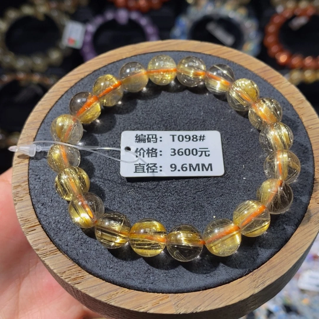 发晶手链未镶嵌T098# 9.6mm
