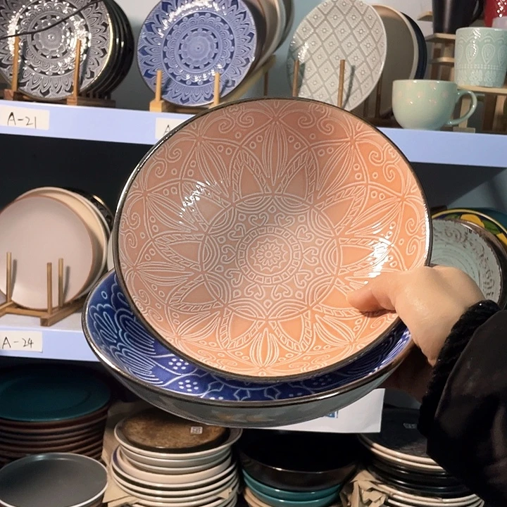 瓷2只高温釉下彩陶瓷餐具