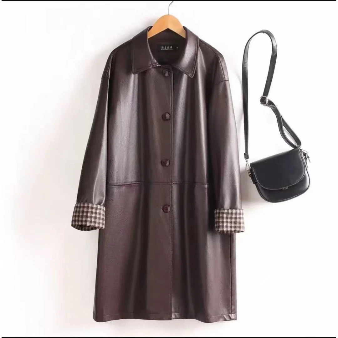 海宁真皮羽绒皮衣   女中长款绵羊皮休闲时尚风衣CZYL-羽289