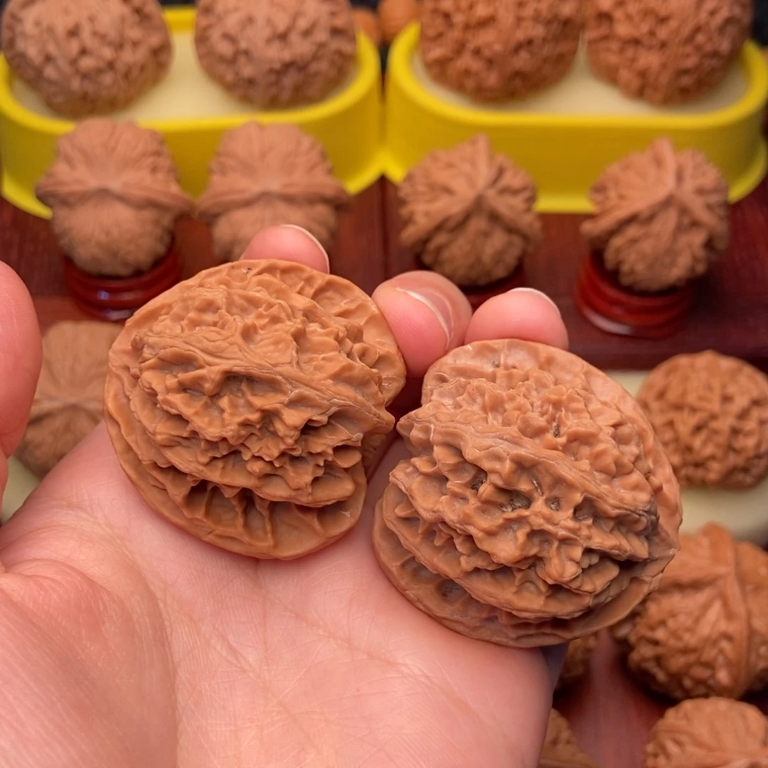 把件文玩核桃上**叔41红皮苹果圆