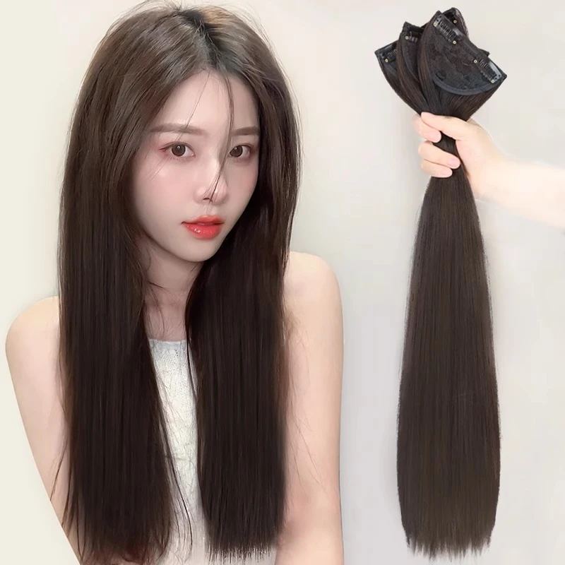 假发片长片式隐形无痕仿真发蓬松三片式直发增发量接发贴片接发片