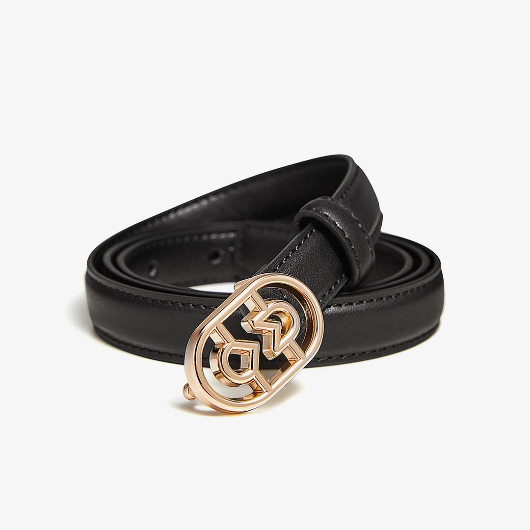 FOXER牛皮百搭女光面腰带皮带潮流春夏季时尚经典