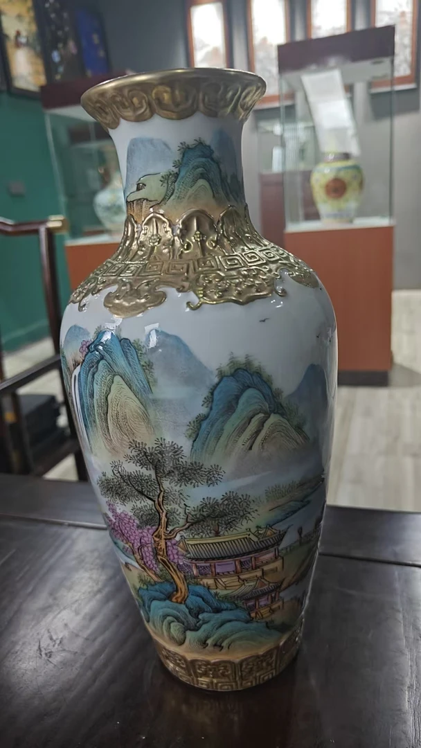 景德镇陶瓷珐琅瓶R69
