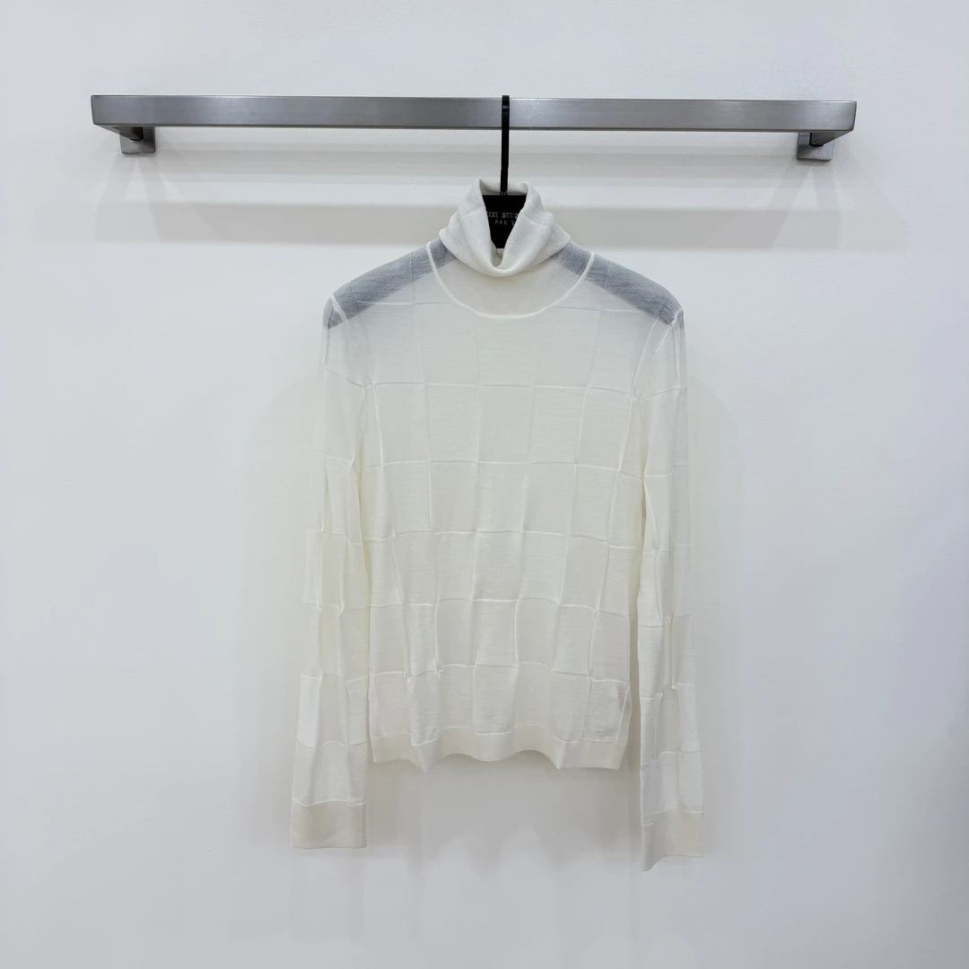 JIAYE CHAN秋冬极简风长袖堆堆领针织打底上衣