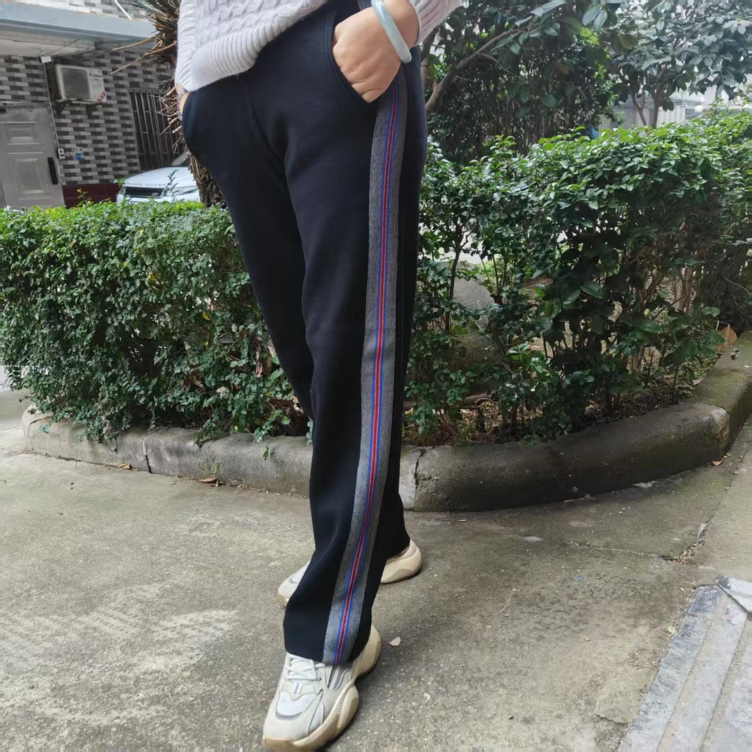 女春款针织休闲裤直筒裤显瘦百搭宽松