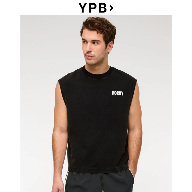 AF旗下YPB男装25夏季新美式重磅运动宽松圆领无袖背心KI118-5329