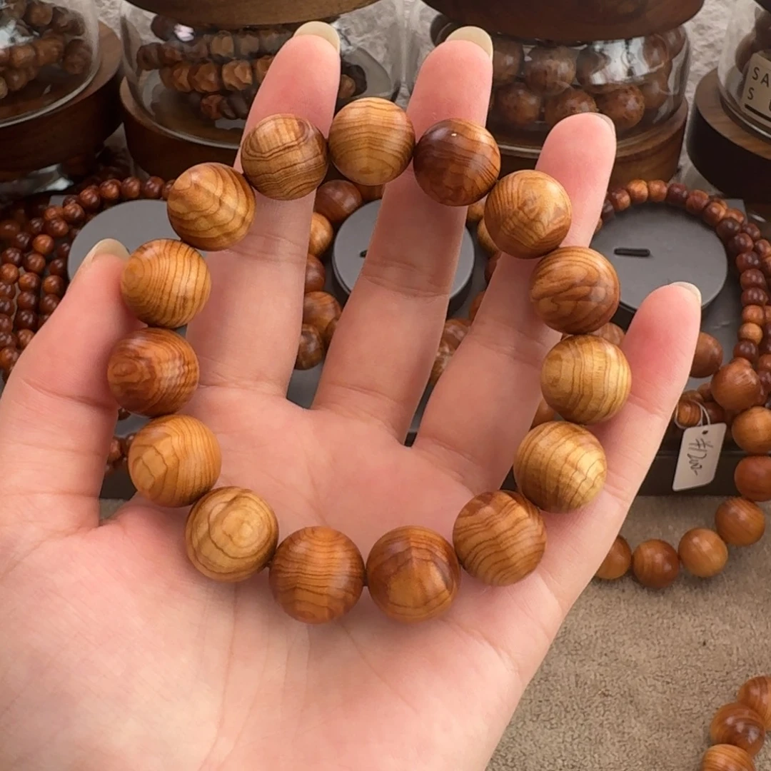 柏木（崖柏）手串/手链1.5水波龙胆