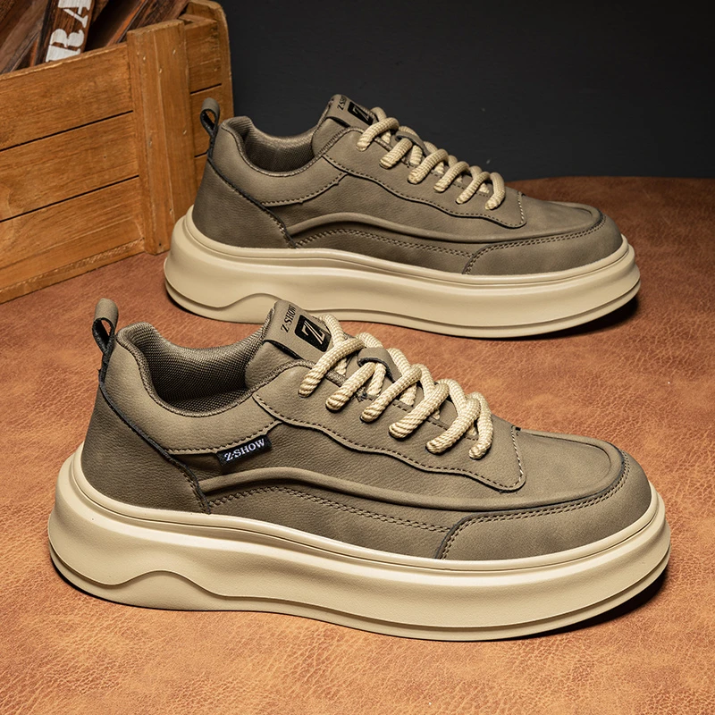 2025新款男鞋休闲板鞋男士鞋子潮流软底男款厚底运动潮鞋时尚百搭