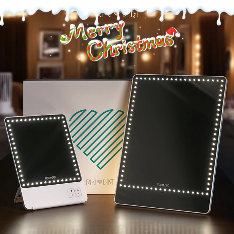 美国「名流巨星化妝閒必备」RIKI LOVES RIKI 桌面化妆镜带灯化妆镜