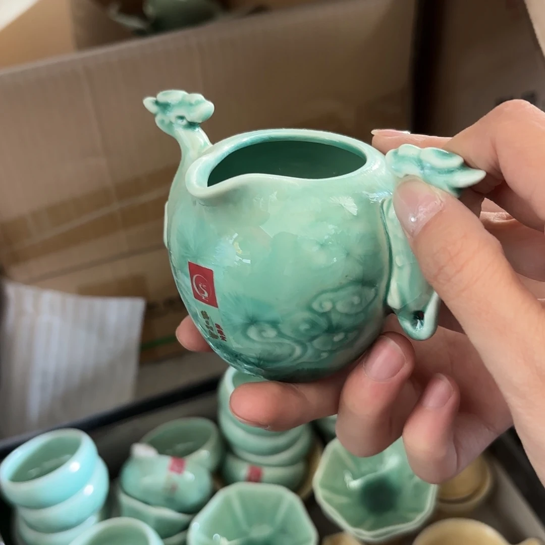 龙泉云间青瓷小米茶器