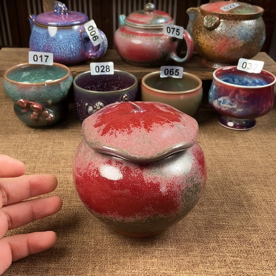 瓷片钧瓷茶壶茶具