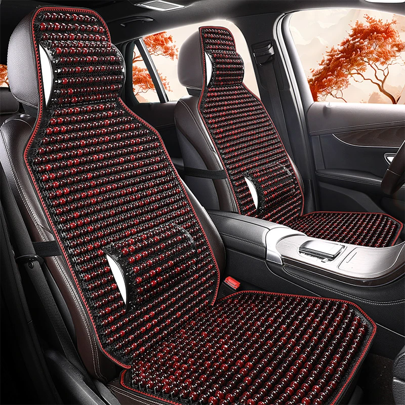 夏季汽车坐垫凉垫木珠透气后排通风座套四季通用货车垫子