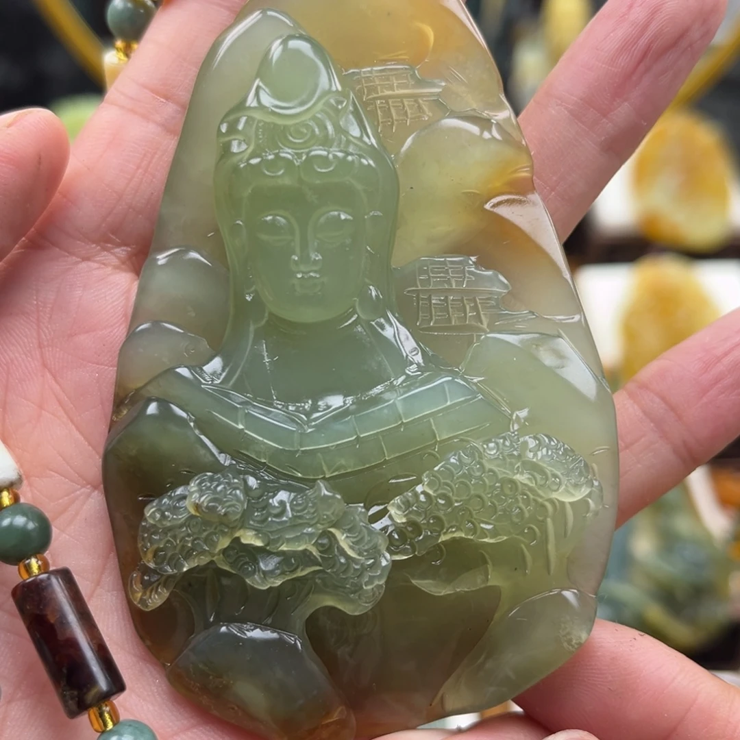 岫玉未镶嵌挂件挂件