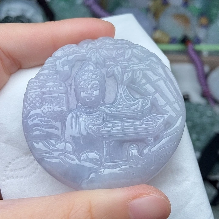 翡翠未镶嵌颈饰翡翠双面