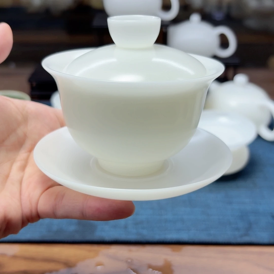 厚胎素烧璞玉冰种玉瓷