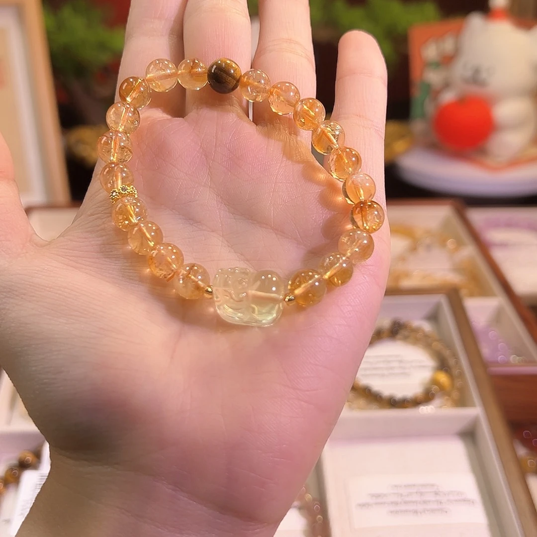 水晶手链未镶嵌黄塔晶