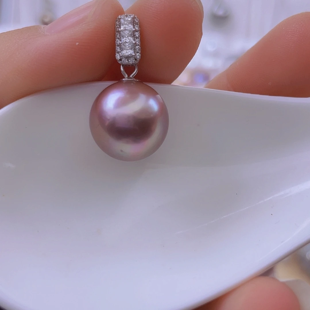 淡水珍珠吊坠(赠链)银S925镶嵌