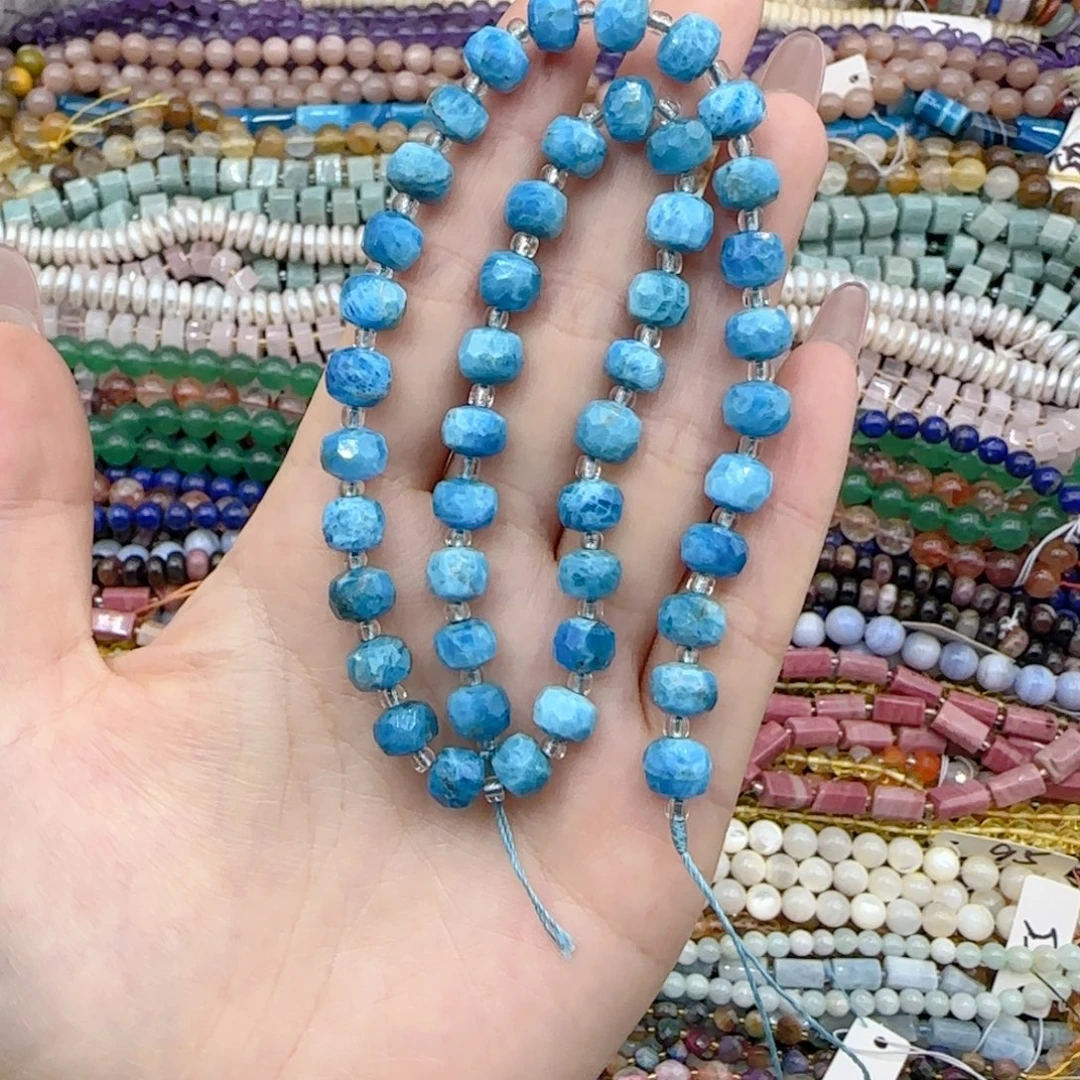 玛瑙/玉髓未镶嵌珠宝半成品拉利玛切面一条卡8