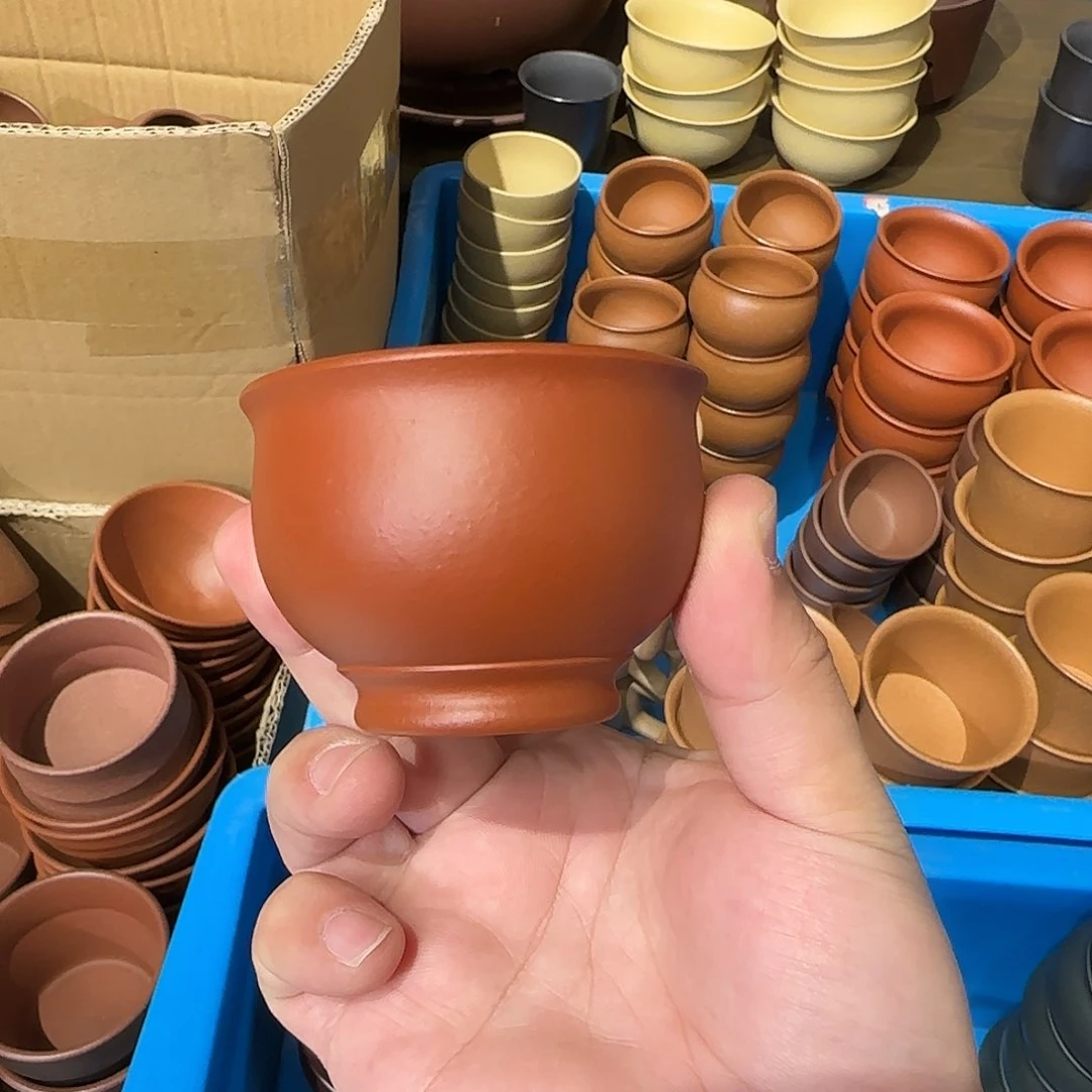 紫砂茶壶杯子朱泥