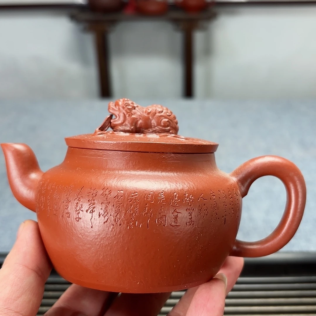 紫砂茶壶全手工狮纽