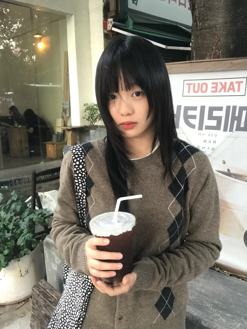 JYZSEASON.(100羊毛)圆领开衫女常规针织衫上衣格子复古秋冬休闲