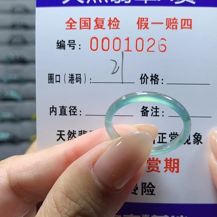 未镶嵌戒圈翡翠1826