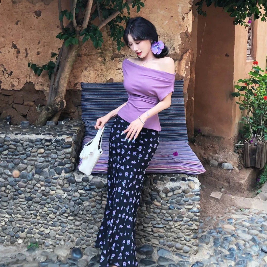 陈六六CHENLIULIU【蔷薇日记】温柔别致碎花半身裙