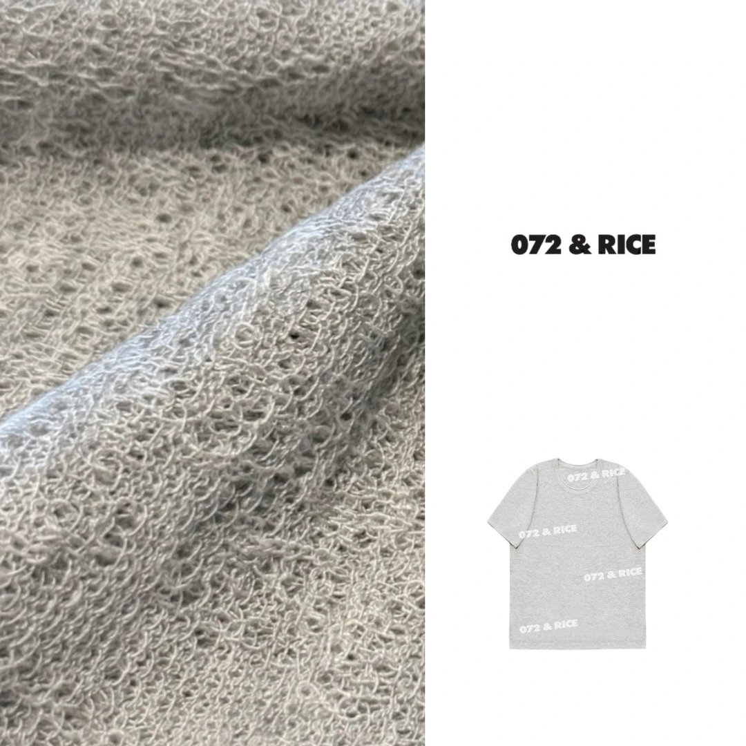 072 & RICE【丽芙】莱赛尔+亚麻 夏季休闲短袖针织衫 32HJ6296