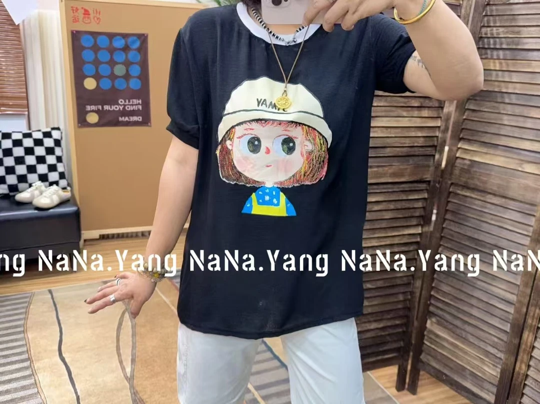 【夏日音乐季辣妹穿搭】百搭大版休闲时尚两边开衩小黄帽女孩衬衫