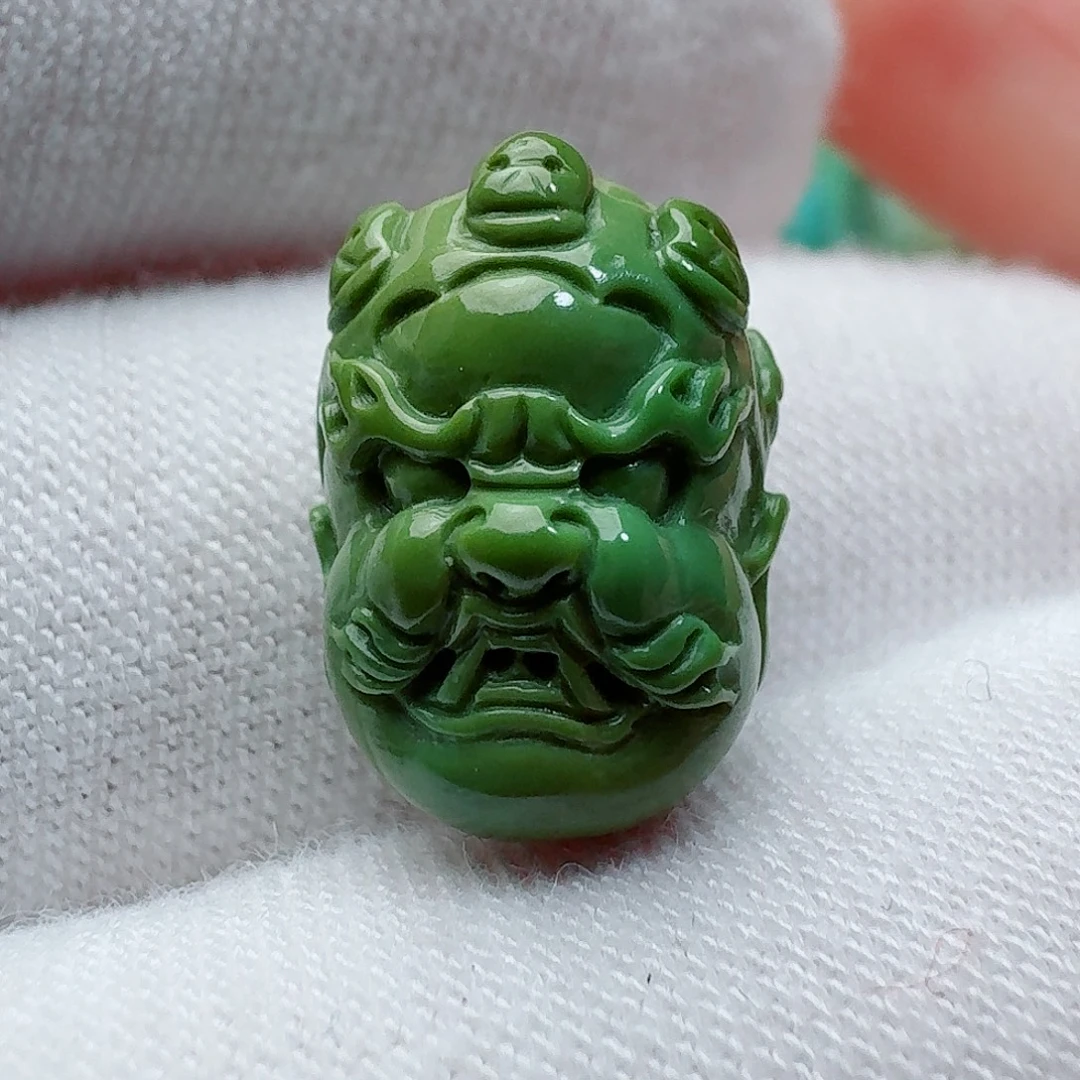 绿松石未镶嵌珠宝奇石精工翠绿大黑天