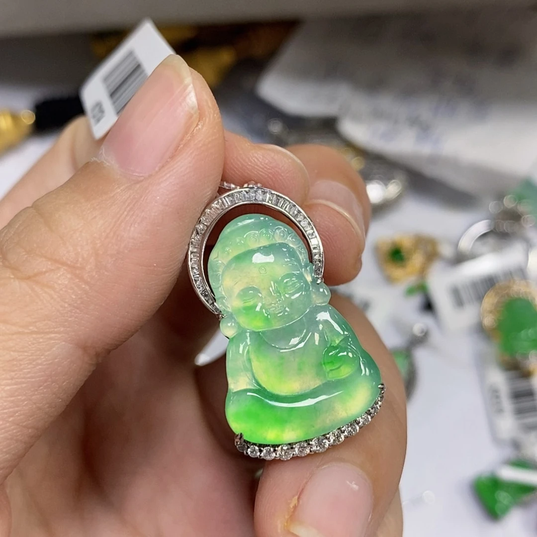 【闪购商品】18K金镶嵌戒指翡翠苏*吊坠