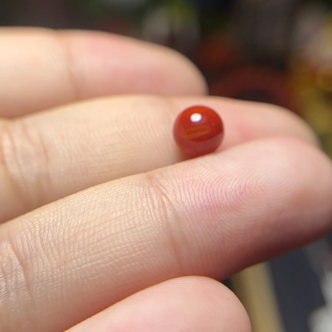 南红玛瑙未镶嵌珠宝奇石柠**冰原矿瓦西南红单珠7.0mm