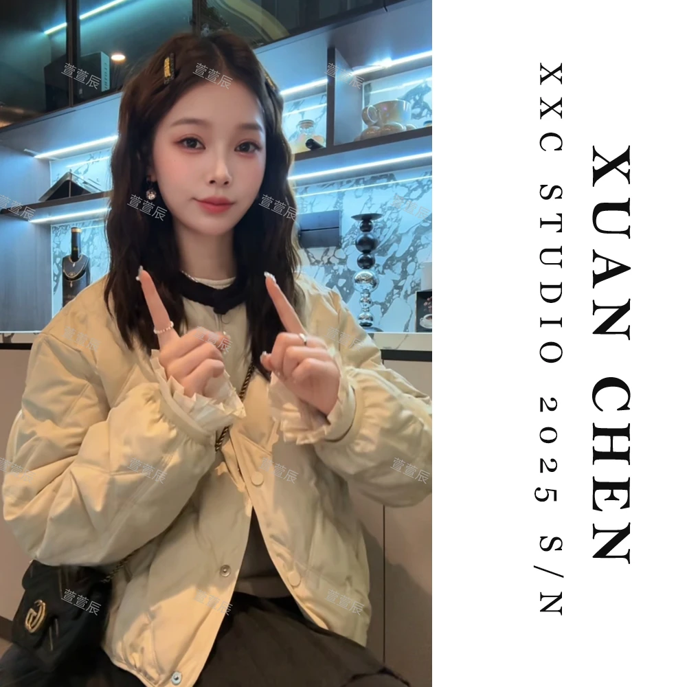 【千金玛德琳】羽绒服女款秋冬设计感小个子宽松女士网红款外套9035