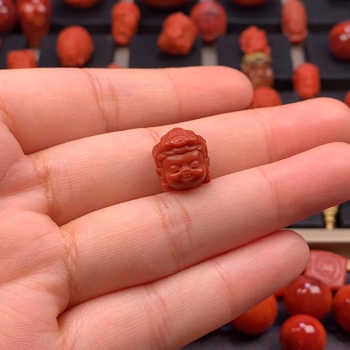 南红玛瑙未镶嵌黄财神11.5MM