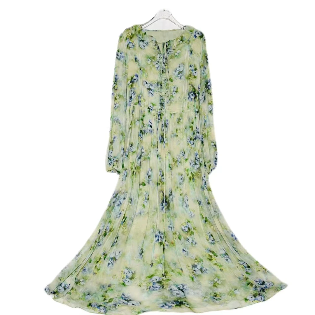 【2024-林姐真丝】重磅100桑蚕丝连衣裙YR24D015-15