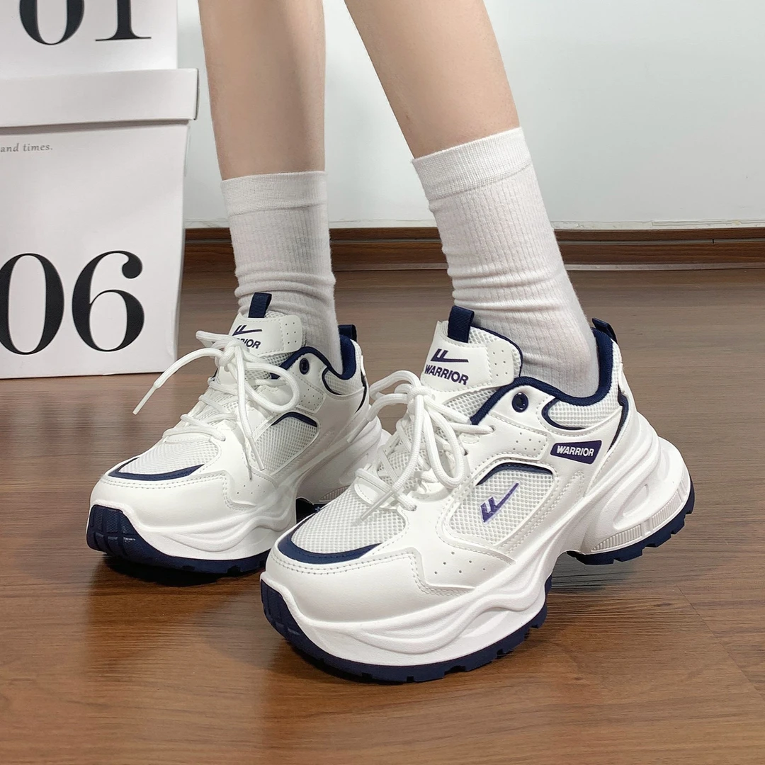 回力女鞋2025新款爆款小白鞋夏季百搭厚底透气运动鞋子老爹鞋女款