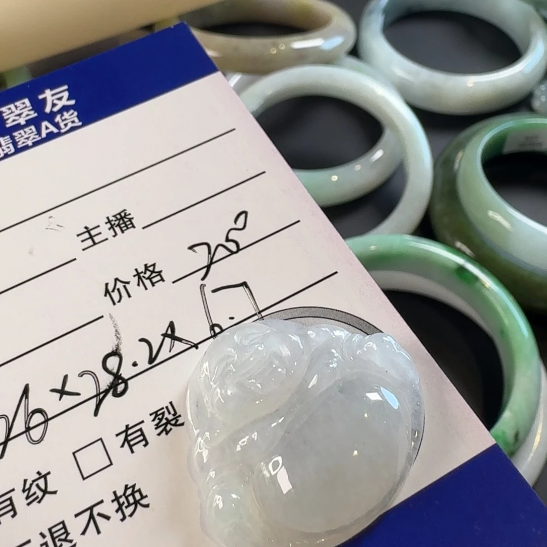 H***人翡翠未镶嵌颈饰颈饰