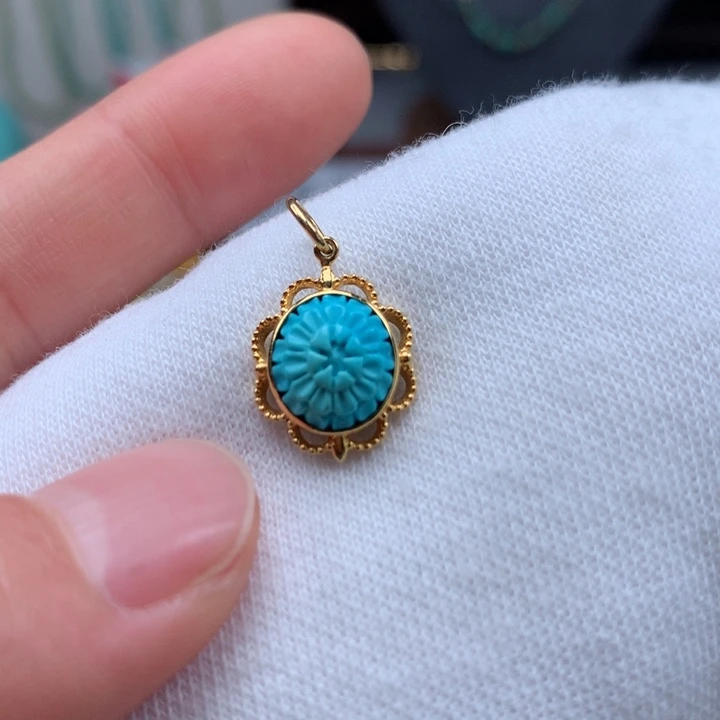 绿松石绿松石配饰18K金镶嵌