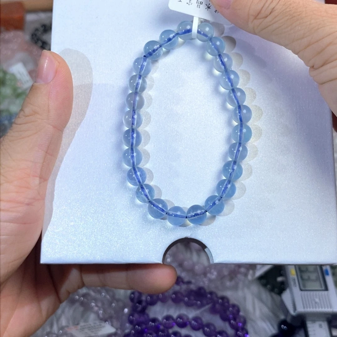 【闪购商品】水晶手链未镶嵌海蓝宝7.8mm