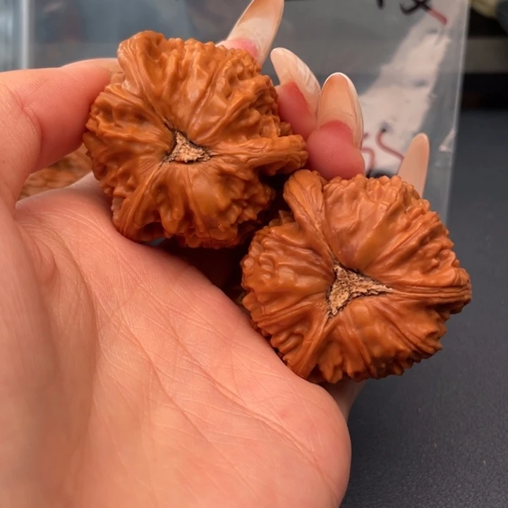 吃***歪文玩核桃吊坠白狮子