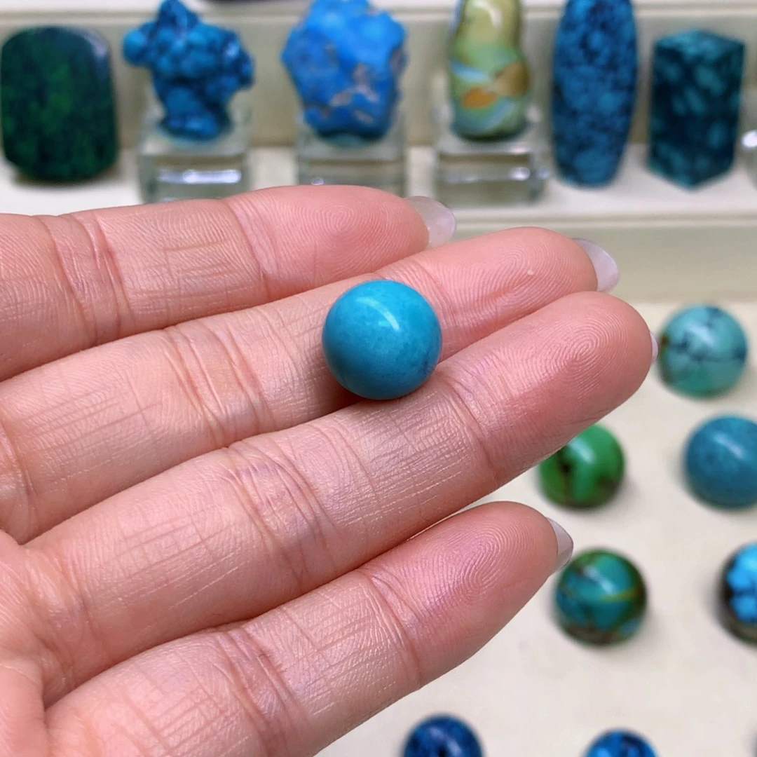 绿松石未镶嵌三彩随行