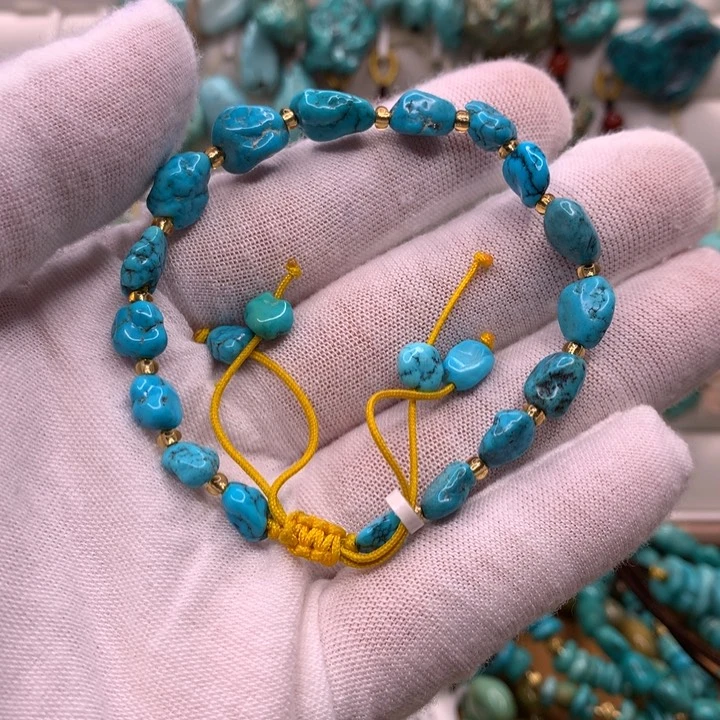 绿松石未镶嵌原矿炸****花