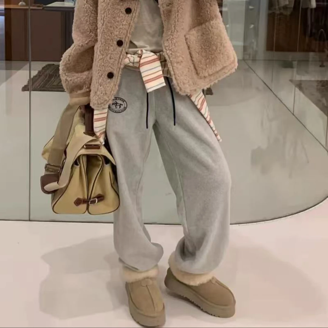 BBL设计师款休闲婴儿绒卫裤K9798