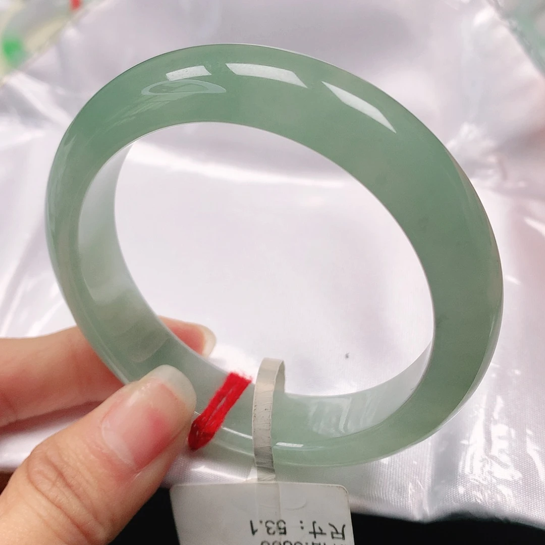 翡翠手镯未镶嵌天然翡翠手镯53.5