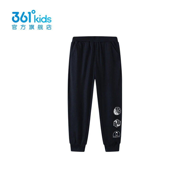 361°【商场同款】童装男童针织长裤2025年夏季春季新款中大童裤子