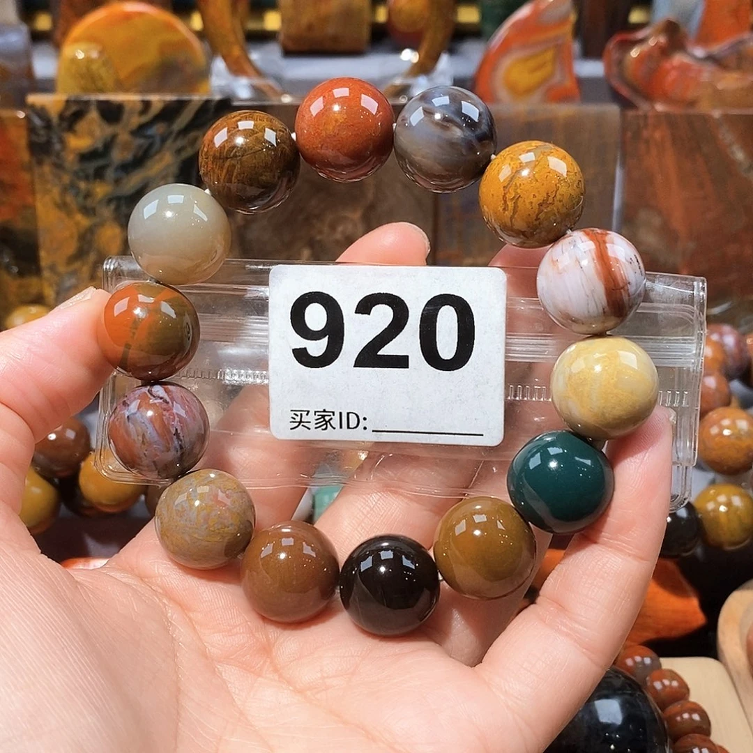 硅化玉天然北票硅化玉手串未镶嵌天然北票硅化玉手串