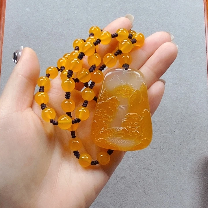 玛瑙/玉髓项链未镶嵌爱**的