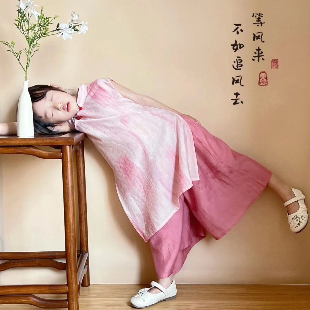 女童夏季2025新款中国风旗袍裙儿童新中式复古连衣裙唐装改良旗袍